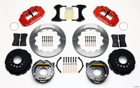 Wilwood Narrow Superlite 4R Rear P-Brk Kit 12.88in Red Chevy 12 Bolt w/ C-Clips Staggered mt