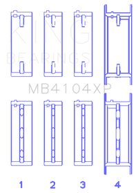 King Engine Bearings Nissan VG30DE/VG30DETT Performance Main Bearing Set - Size STDX