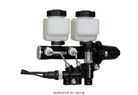 Wilwood Tandem Remote M/C Kit w L/H Bracket & Prop Valve - 1in Bore Black