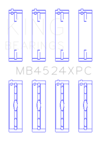 King Engine Bearings Nissan VR38DETT pMaxKote Performance Main Bearing Set - Size STD