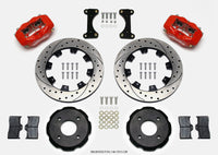 Wilwood Forged Dynalite Front Hat Kit 12.19in Drilled Red 2002 Mitsubishi Lancer