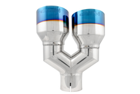 MBRP Burnt End Tip 2.5 ID Dual 4 OD Out 9.5 length Single wall 304 Stainless Steel Driver Side