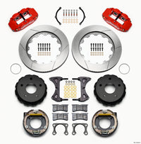 Wilwood Narrow Superlite 4R Rear P-Brk Kit 14.00in Red Small Ford 2.36in Off Bronco 5 x 5.50