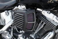 K&N Street Metal Intake System for 01-16 Harley-Davidson Softail/Dyna - Shaker Black