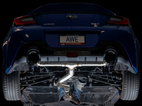 AWE Tuning Subaru BRZ / Toyota GR86 / Toyota 86 Track Edition Cat-Back Exhaust- Diamond Black Tips