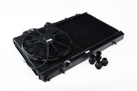 CSF 01-07 Mitsubishi Evo 7/8/9 Full-Slim Radiator w/12in Fan &amp; Shroud/-16AN - Black