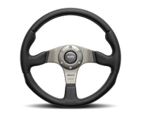 Momo Race Steering Wheel 350 mm - Black Leather/Anthracite Spokes (1st Version)