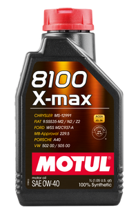Motul 1L Synthetic Engine Oil 8100 0W40 X-MAX - Porsche A40