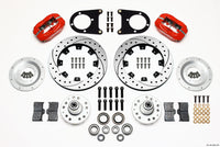 Wilwood Forged Dynalite Front Kit 12.19in Drilled Red 37-48 Ford Psgr. Car Spindle