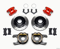 Wilwood D154 P/S P-B Kit Drilled-Red Mopar/Dana 2.36in Off w/Snap Ring Bearing
