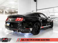 AWE Tuning S550 Mustang GT Cat-Back Exhaust - Touring Edition (Chrome Silver Tips)