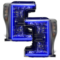 Oracle 17-19 Ford F-250 SD Dynamic Pre-Assembled Headlights - Halogen - Black Edition -