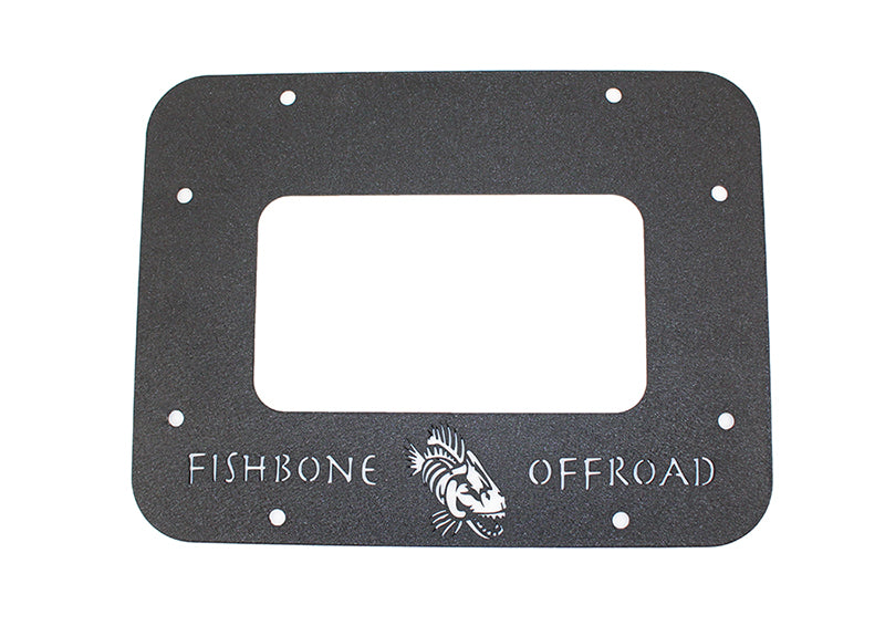Fishbone Offroad 07-18 Jeep Wrangler JK Aluminum Tailgate Plate - Black Textured Powdercoat