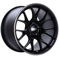 BBS CH-R 20x10 5x112 ET18 CB66.5 Satin Black Polished Rim Protector Wheel