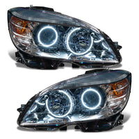 Oracle 08-11 Mercedes Benz C-Class Pre-Assembled Headlights - Chrome Housing - White