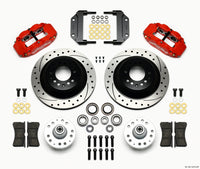 Wilwood Narrow Superlite 6R Front Hub & 1PC Rtr Kit 12.88in Drilled -Red Magnum Force Drop Spindle