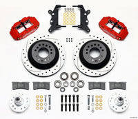 Wilwood Narrow Superlite 6R Frt Hub & 1PC Rtr Kit 12.88in Drilled -Red 60-68 Ford/Mercury Full Size