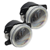 Oracle Lighting 07-09 Jeep Wrangler JK Pre-Assembled LED Halo Fog Lights -UV/Purple