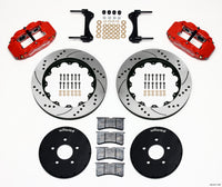 Wilwood Narrow Superlite 6R Front Hat Kit 14.00in Drill Red 1994-2004 Mustang