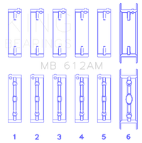 King Engine Bearings Volvo 520/B5252 Main Bearing Set - Size STD