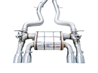 AWE Tuning BMW F8X M3/M4 SwitchPath Cat-Back Exhaust - Chrome Silver Tips