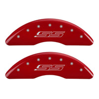 MGP 4 Caliper Covers Engraved Front & Rear Gen 5/SS Red finish silver ch