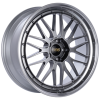 BBS LM 19x8.5 5x112 ET25 Diamond Black Center Diamond Cut Lip Wheel - 82mm PFS Required