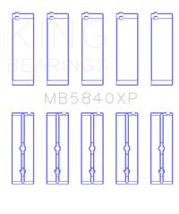 King Chrysler/Dodge Gen 3 Hemi 5.7L/6.1L/6.4L Crankshaft Main Bearing Set (Set of 5) - Size STDX