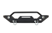 Fishbone Offroad 87-06 Jeep TJ/YJ Wrangler TJ/YJ Steel Front Bumper W/LEDs - Blk Textured Pawdercoat