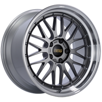 BBS LM 19x8.5 5x112 ET32 Diamond Black Center Diamond Cut Lip Wheel -82mm PFS/Clip Required