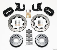 Wilwood Forged Dynalite P/S Rear Kit Drilled Rotor Mopar/Dana 2.36in Off w/Snap Ring Bearing