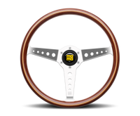 Momo California Wood Steering Wheel 360 mm - Mahogany Wood/Polished Spokes