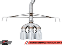 AWE Tuning 2017+ Honda Civic Type R Track Edition Exhaust w/Front Pipe & Triple Chrome Silver Tips