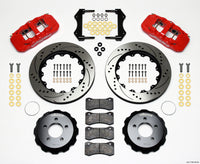 Wilwood AERO6 Front Hat Kit 14.25 Drilled Red 2006-10 Magnum/Challenger/Charger/300C