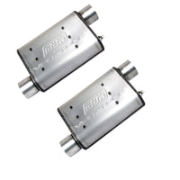 BBK 87-93 Mustang GT Cat Back Kit Varitune Mufflers - Aluminized turn downs