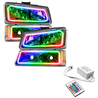 Oracle Chevy Silverado 03-06 Square Halo Kit - ColorSHIFT w/ Simple Controller