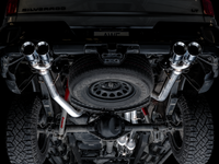 AWE Tuning 4th Gen GM 1500 6.2L 0FG Cat-Back Split Rear Exit (w/ Bumper Cutouts) - Quad Chrome Tips