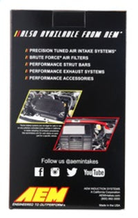 AEM Dryflow Air Filter - Round Tapered 6in Base OD x 5in Top OD x 5.5in H x 2.5in Flange ID