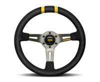 Momo MODDRIFT Steering Wheel 330 mm - Black Suede/Anthracite Spokes/2 Stripes
