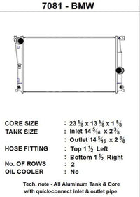 CSF BMW 2 Series (F22/F23) / BMW 3 Series (F30/F31/F34) / BMW 4 Series (F32/F33/F36) A/T Radiator