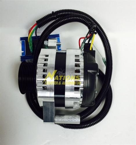 Nations 200 AMP Billet High Output Externally Regulated Alternator for 2003-2004 Mustang Cobra Terminator