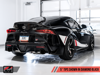 AWE Tuning 2020 Toyota Supra A90 Resonated Touring Edition Exhaust - 5in Diamond Black Tips