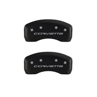 MGP 4 Caliper Covers Engraved Front & Rear C6/Corvette Red finish silver ch