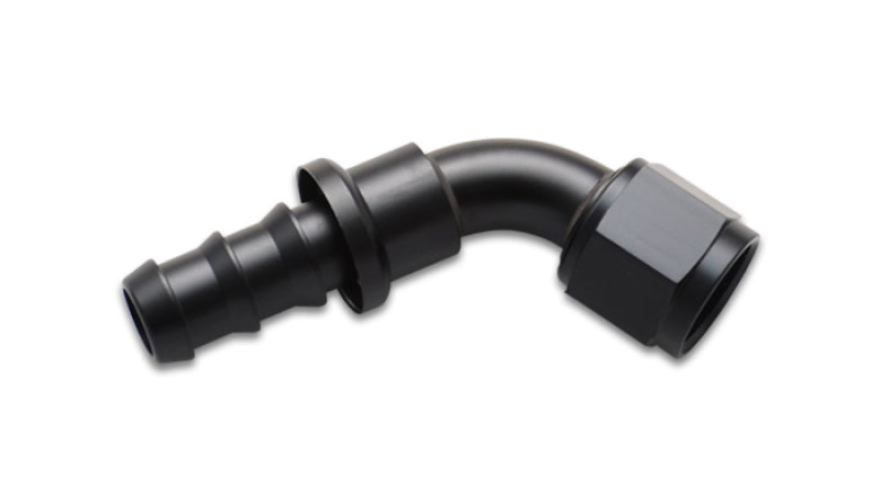 Vibrant Push-On 60 Degree Hose End Elbow Fitting Size -6AN