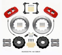 Wilwood AERO6 Front Hat Kit 14.00 Red 15-23 Mustang w/Lines