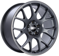 BBS CH-R 19x9.5 5x120 ET35 Satin Titanium Polished Rim Protector Wheel -82mm PFS/Clip Required