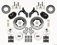 Wilwood Forged Dynalite Front Kit 11.00in Drilled 65-68 Chevy Impala -Drum Spindle