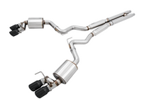 AWE Tuning 2018+ Ford Mustang GT (S550) Cat-Back Exhaust - Touring Edition (Quad Diamond Black Tips)