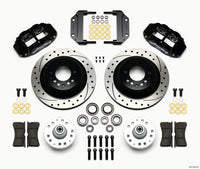 Wilwood Narrow Superlite 6R Front Hub & 1PC Rtr Kit 12.88in Drilled Magnum Force Drop Spindle