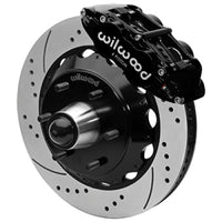 Wilwood 63-87 C10 FNSL6R Front Big Brake Kit 14in drill/slot 6x5.5 BP for drop spindles - Blk